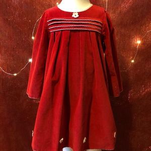 Petit Confection Red Velvet Baby Doll Dress 4T